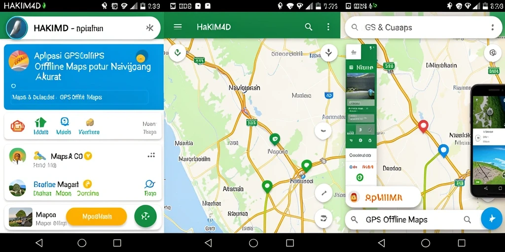 Antarmuka HAKIM4D dengan GPS Offline Maps yang memudahkan navigasi.