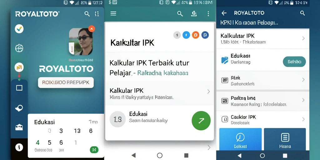 Screenshot utama ROYALTOTO menampilkan antarmuka Kalkulator IPK yang sederhana dan informatif.